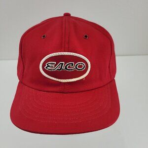 Vintage snapback hat Red "EACO" by Ownco made in USA Portland, Oregon